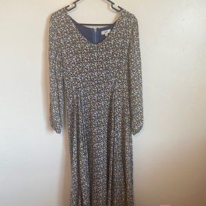 Hayden Los Angeles blue+yellow floral maxi dress